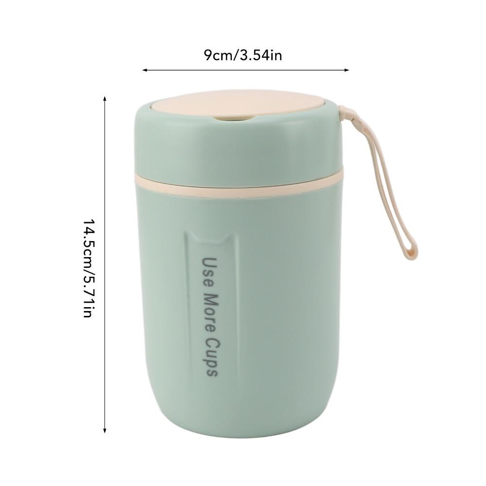 600ml Thermal Soup Cup Safety Cover Food Container Portable Insulated Food Jar For Travel