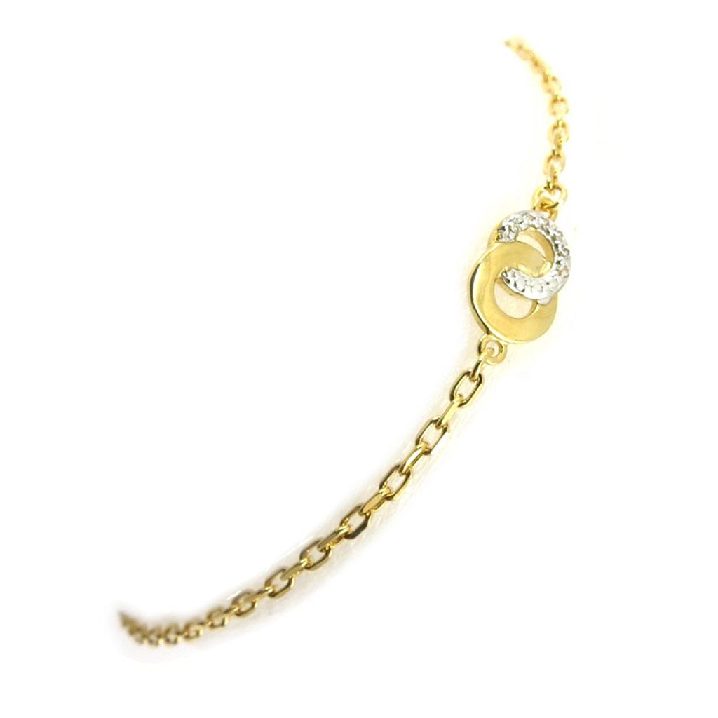 Les Trésors De Lily [K3392] — двухцветный позолоченный браслет «Богиня»