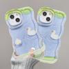 Ins Swimming Duck Suitable for Iphone16 IPhone Case 15 Cute Anti-fall 14 Double Stand 13 Summer 12