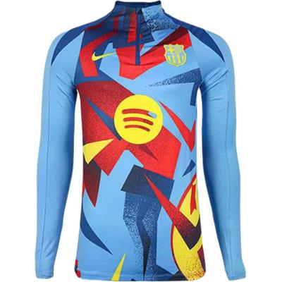 Мужская футбольная футболка Dri-Fit Barcelona с воротником-стойкой и длинными рукавами HF9163-413