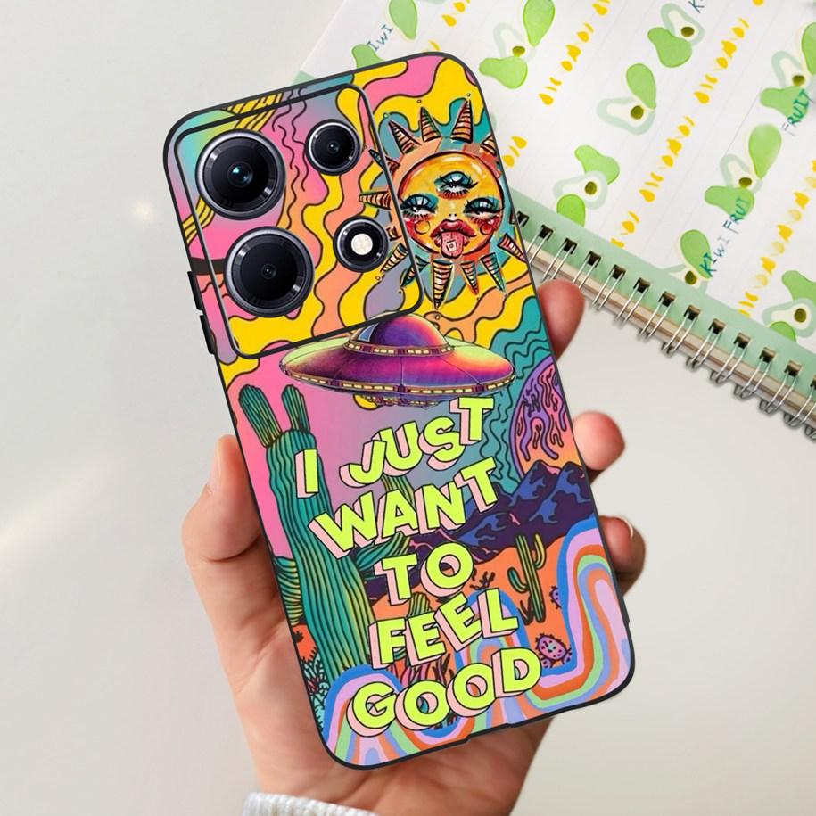 For Infinix Note 30i Case Stylish Flower Black TPU Shockproof Bumper For Infinix Note 30 Pro X678B Phone Cover Note 30 5G Fundas