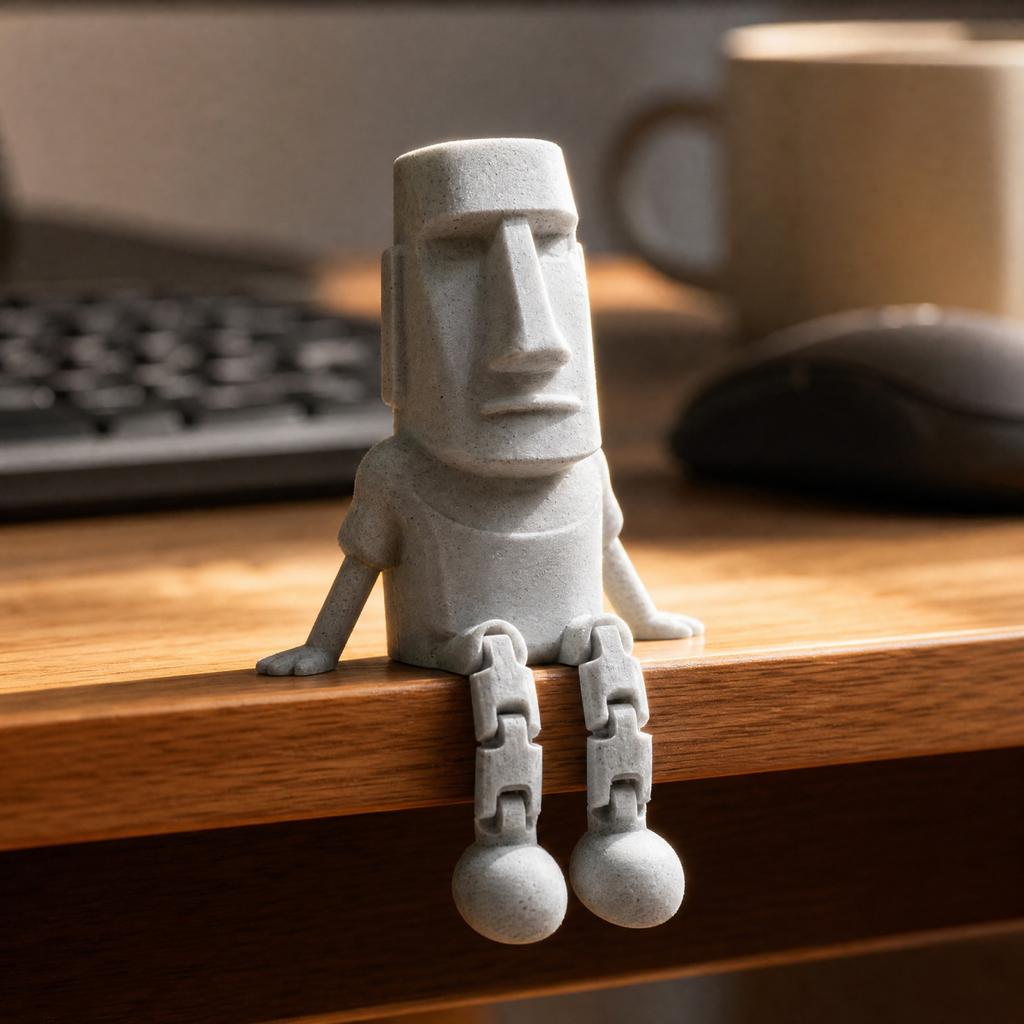 3D-печатная сидящая фигурка Настольное украшение Креативная игрушка Скульптура