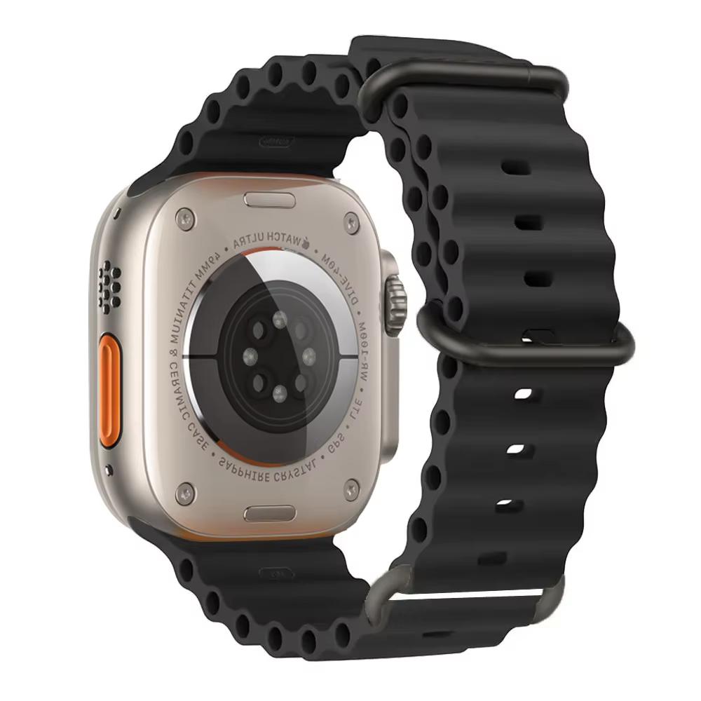 Ocean Strap for apple watch Band 49mm 44mm 40mm 45mm 41mm 46mm silicone bracelet correa iWatch series 7 6 5 3 se 8 9 10 ultra 2