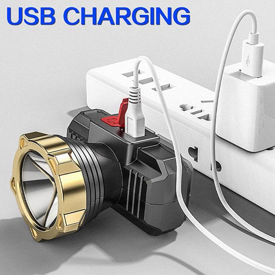 Супер яркая светодиодная фара USB аккумуляторная налобный фонарь для езды на велосипеде, рыбалки, кемпинга, налобный фонарь