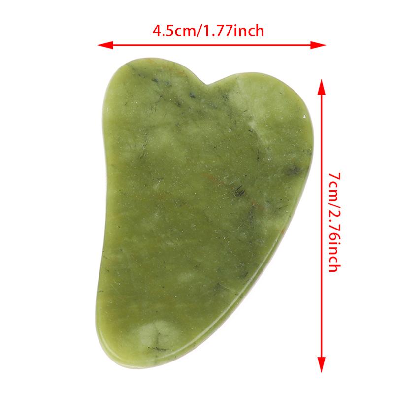 Натуральный нефритовый массажный ролик + доска Гуаша, спа-скребок, набор каменных массажеров для лица