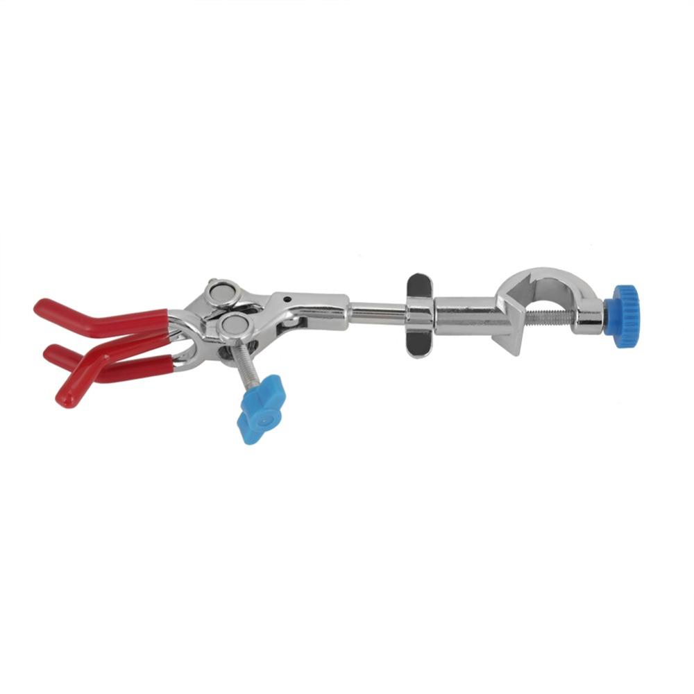 Rubber Coated Three Prong Clamp Multipurpose Lab Clamp Holder Test Tube Clamp For Laboratory Use