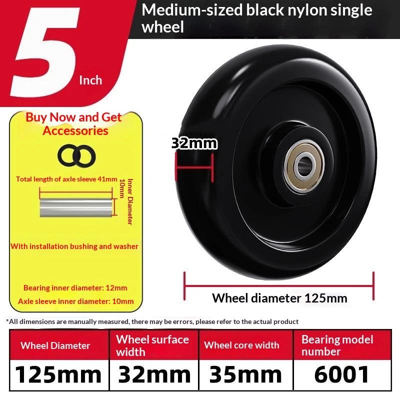 Furniture Caster Wheels 2 Sets Swivel Sliding Heavy Duty Castors 1.5-5 Inch with Free Mounting Parts for Trolley DIY Projects