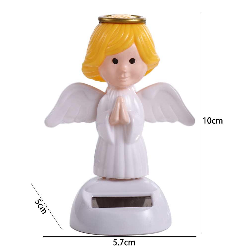 Solar Powered Car Decor Shaking Head Dolls Dancing Flip Dolls Solar Swinging Angel Bobble Head Doll