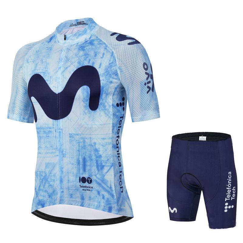 Movistar Pro Team Летний Велосипедный Костюм Майка Мужская Дышащий Комплект Одежды для Горного Велосипеда Велосипед Гора Майка Одежда для Велосипеда