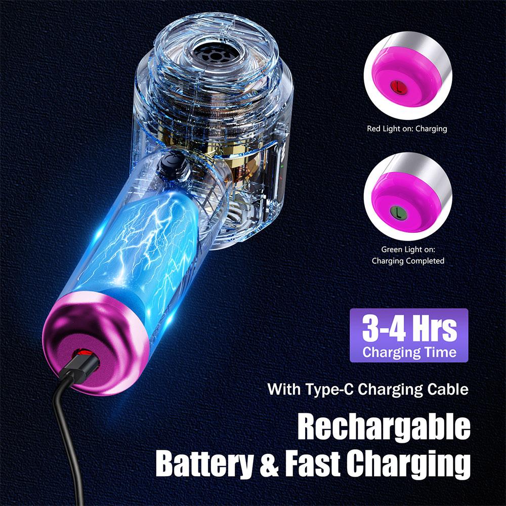 Выдувание, удаление пыли, 3 регулируемые скорости, автомобильный пылесос, электрическая воздушная метёлка, зарядка Type-C, инструмент для выдувания для очистки, портативный