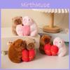 Cute Capybara Plush Keychain Heartfelt Design Soft Pp Cotton Gift For Friends Lovers And