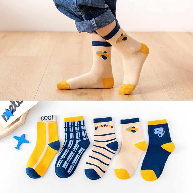 Детские носки с рисунком медведя из мультфильма для детей 0-13 лет, впитывающие пот и ветер, износостойкие, средние носки-трубы