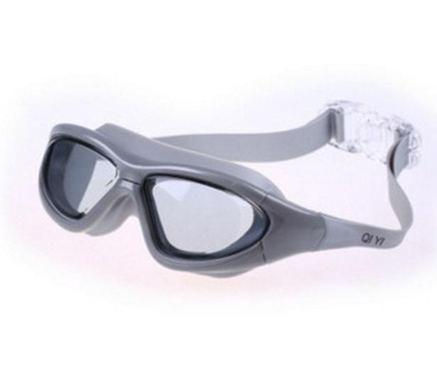 Высококачественные противотуманные водонепроницаемые очки для плавания для взрослых - унисекс, большая оправа