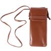 Hanging Shoulder PU Leather Glasses Bag Handmade Glasses Protector Case Glasses Storage Bag Pouch