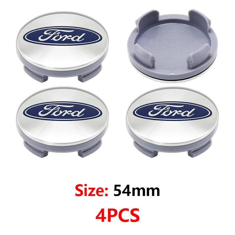 Car Sticker 54mm Wheel Center Cap Ford Logo Hub Cover Badge Emblem For Ford Focus Mk2 Mk3 Fiesta Ranger Mondeo Mk4 S-MAX Kuga Mu