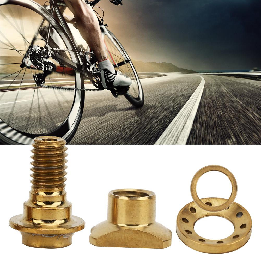 16 pcs C Clamp Brake Shoes Nuts Kit Bolt Titanium Alloy Screws Set for Road Bicycle Bikegold