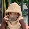 Warm Scarf Girl Beanie Women  Hat Korean Style Beanies Hooded Collar Head Cover Plush Hat