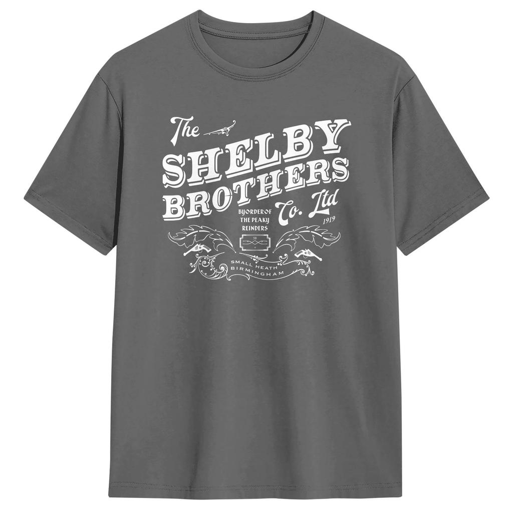 PEAKY BLINDERS The Shelby Brothers T Shirt Men Pure Cotton Humorous TShirts Crewneck Tee Shirt Short Sleeve Clothing Gift