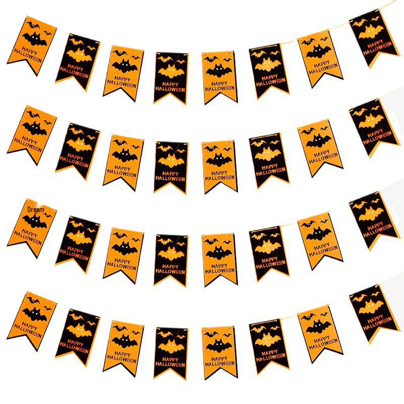Halloween Pumpkin Lantern Hanging Flag Ornament for Bar or Door Decor Scene Props