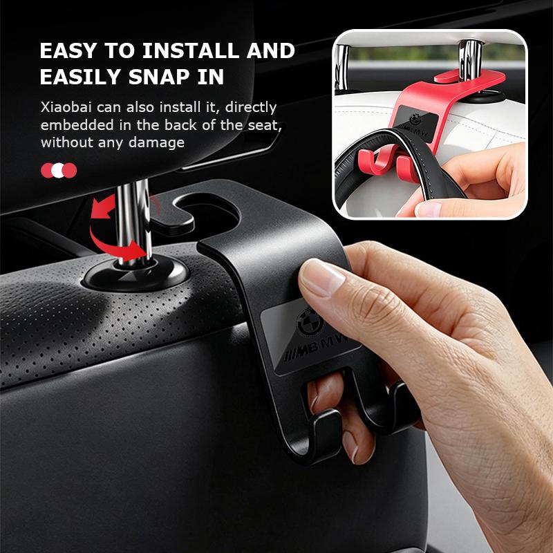 Car Seat Back Dual Head Hook Multifunctional Holder Hooks For BMW X1 X3 E39 E46 E30 E36 E87 E60 E90 F26 G02 E70 F15 E53 G05 E71 fy2