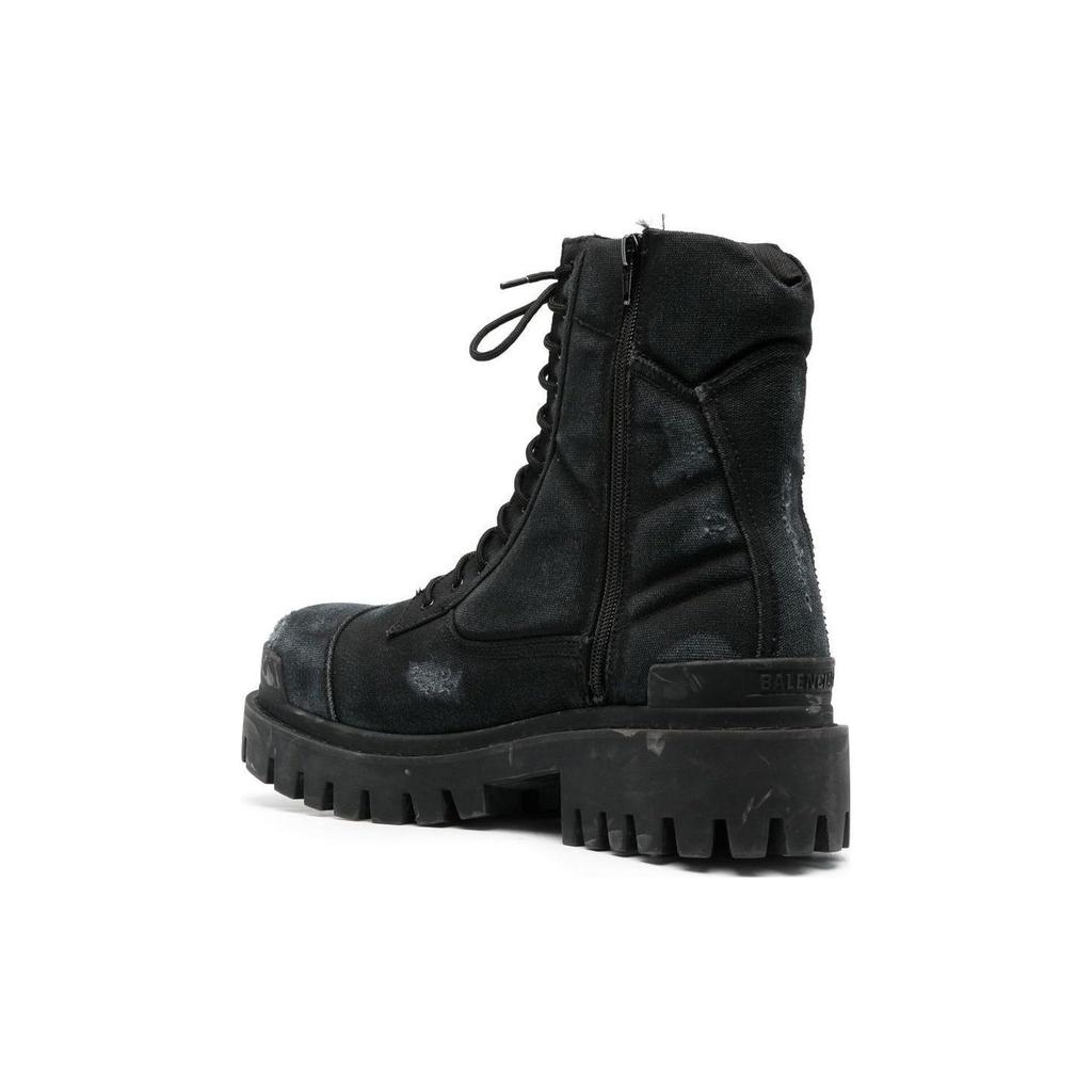 Balenciaga Боевые ботинки 'Washed Black Cotton' 694042W2H111000