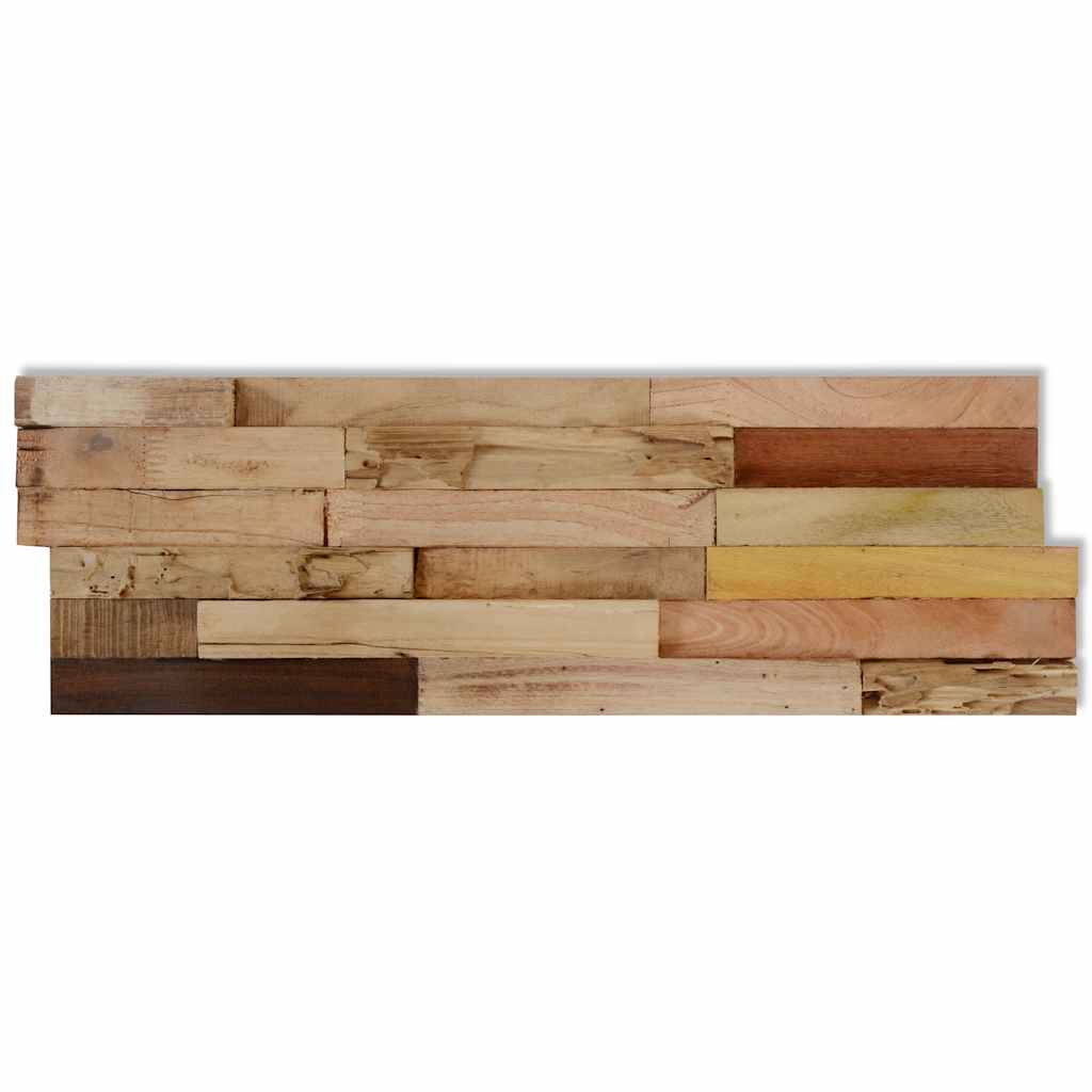 Wall Panels 10 pcs 1.03 m² Solid Teak Reclaimed Wood
