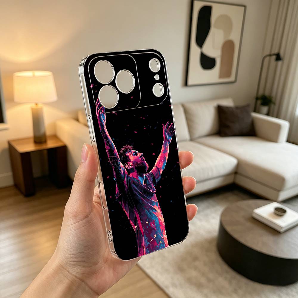 LIONEL Лео Месси-i F-Football Чехол для телефона для iPhone 17 16 15 14 13 12 11 Mini Pro Max Plus Прозрачная крышка