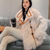 New Arrival Women's Cotton Coat with Doube-side Wearable Design and Faux Fur Lining