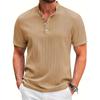 Men's Casual Short Sleeve Shirts Summer Fashion Stand Collar Shirt