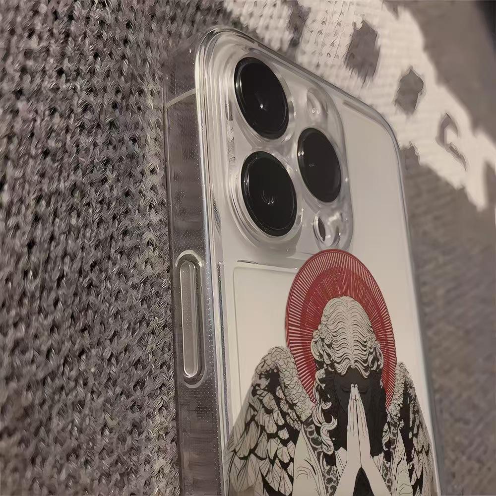 Ретро-скульптура ангела Чехол для iPhone 13, 14, 15, 16 и 17 Promax - Европейский и американский дизайн
