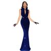 Sleeveless Slit Tight Sequin Dress, High-waisted Evening Gown, Mermaid Dress, Long Dress
