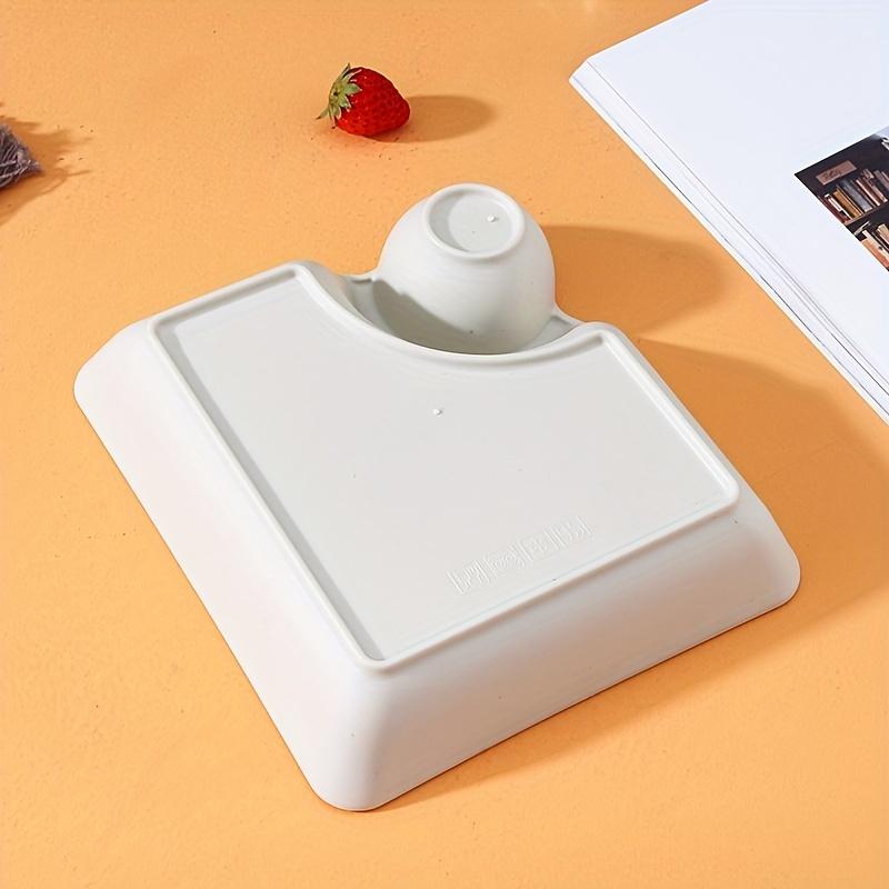 Разделенные тарелки Квадратная тарелка для пельменей с тарелками для уксуса Тарелка для закусок 2-решетчатая Специи Десерт Рождественская посуда Главная