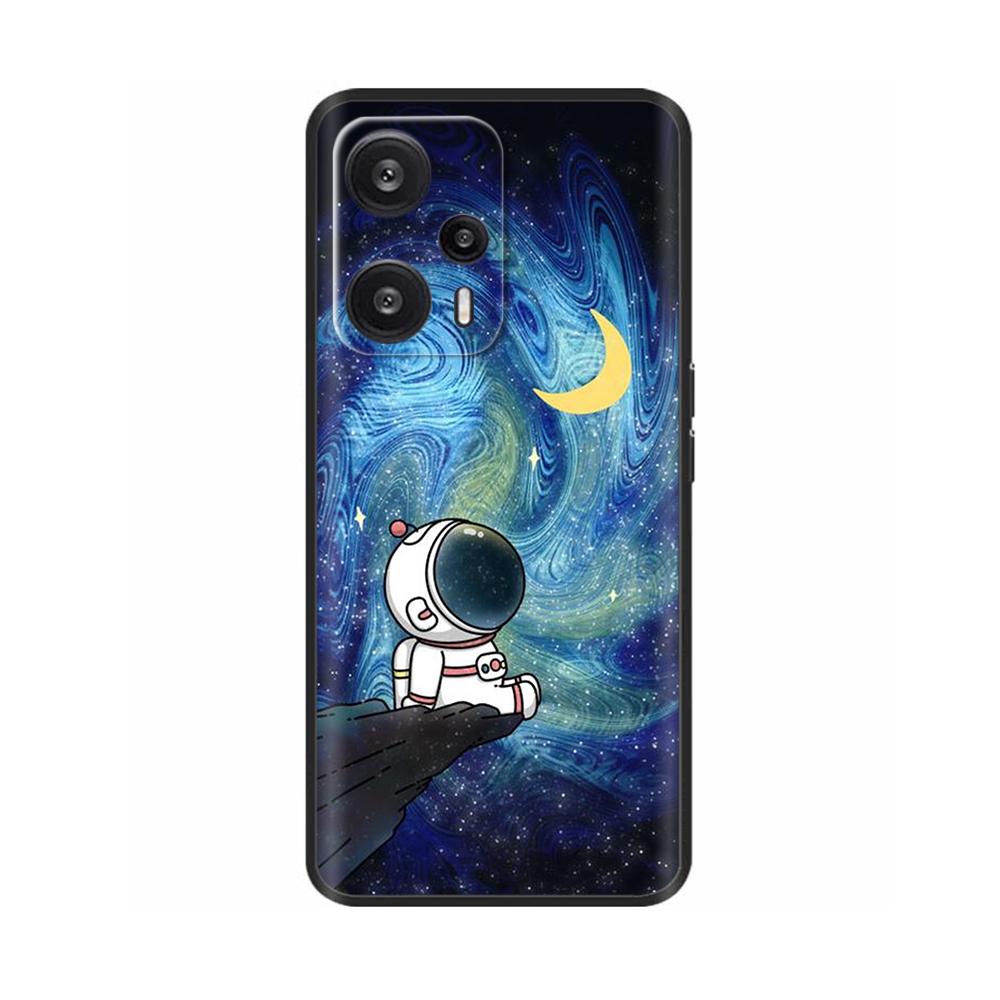 Чехол для Xiaomi Poco F5 Pro Раскрашенный Цветок Задняя Крышка Полная Защита Мягкий Чехол для POCO F5 PocoF5 F5Pro Fundas Чехол для Телефона