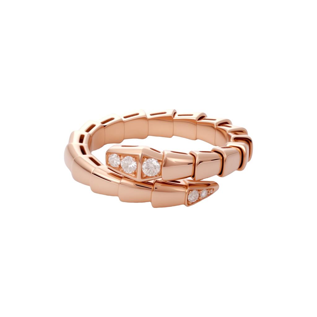 BVLGARI Diamond Rings Women's Rose Gold AN859914
