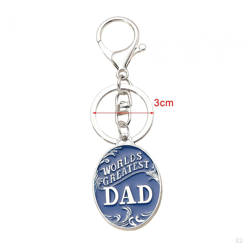 Keychain for Dad Father Alloy Appreciation Earphone Case Decoration Blessing Charm Fathers