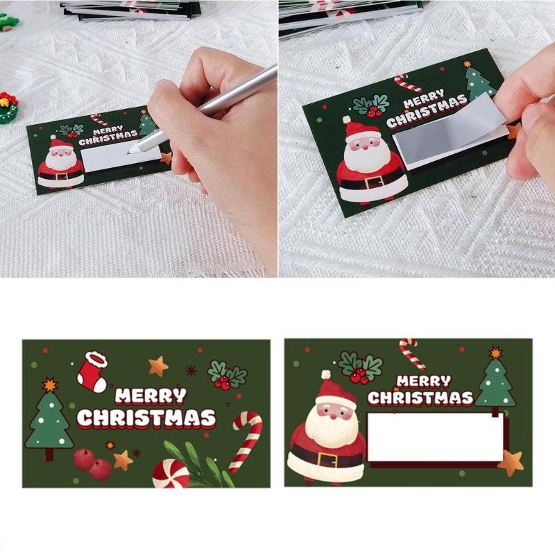 30 шт. многоразовых скретч-карт для рождественской вечеринки, купоны на подарки ручной работы для дня рождения, свадьбы, рождественского празднования