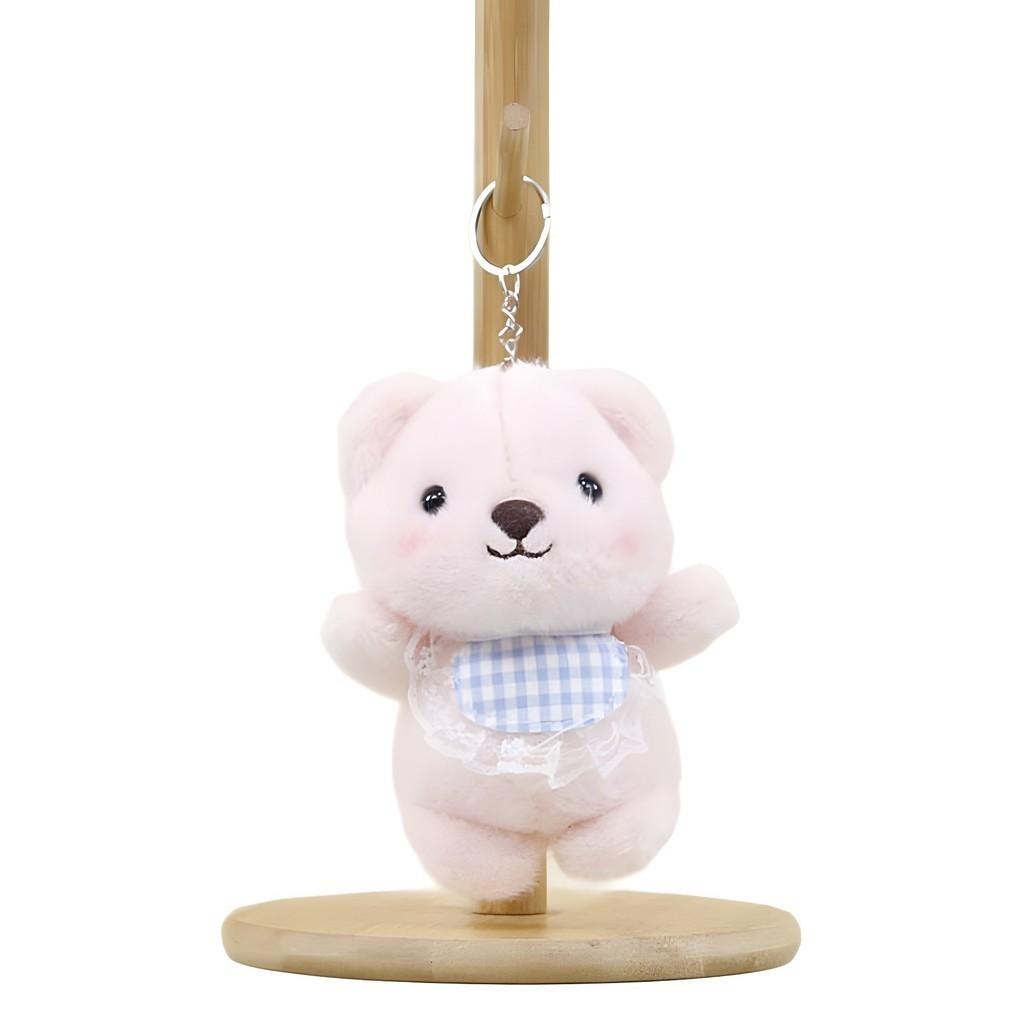Ultra Soft Short Plush Bear Keychain Adorable Stuffed Animal Toy For Bags