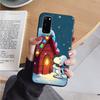 Черный чехол AN13 Snoopy Cartoon для iPhone 16 15 Plus 14 13 12 11 Pro 8 7 6S SE 5S X XR XS Max Realme C30 C33 C31 9I Huawei Y8P Y9 Sofe Cover