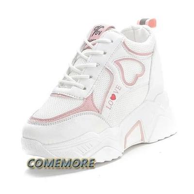 Женская спортивная обувь на платформе, массивная, повседневная, на шнуровке, весна-лето, модные кроссовки для тенниса, женские кроссовки с круглым носком, черные