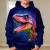 Children's Animal Dinosaur Series 3D Digital Printed Boy Hip Hop Personality Hooded Sweatshirt