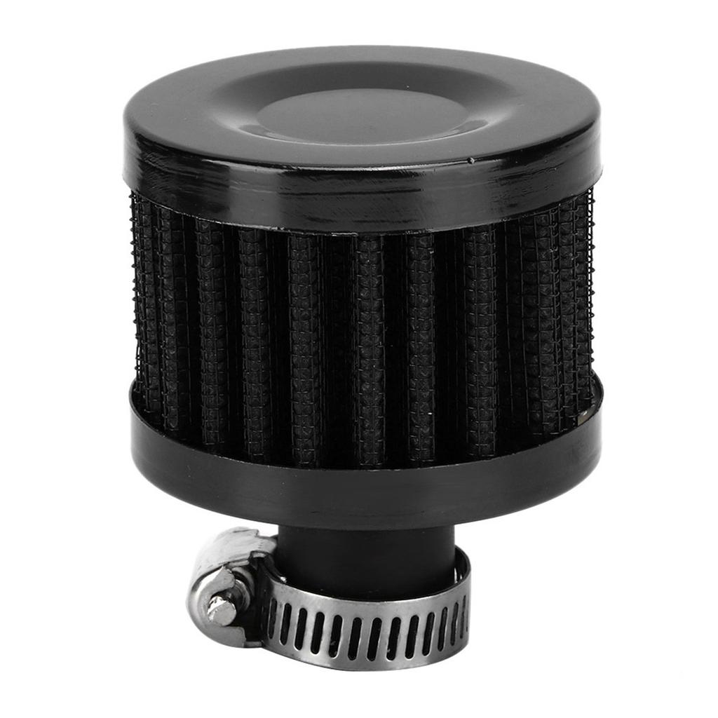 13mm0.5in Mini Air Intake Filter Vent Crankcase Breather Universal Car Accessory Noire