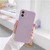 Square Liquid Silicone Phone Case For iPhone 12 13 14 15 11 Pro Max Mini XS X XR 6S 7 8 Plus SE Thin Soft Cover Candy Fundas