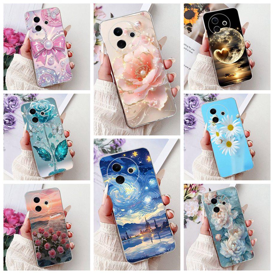 Case For Vivo Y39 Y300i 5G Cover V2436 V2444A New Fashion Flower Butterfly Soft Silicone Clear Cover For VivoY39 VivoY300i Funda