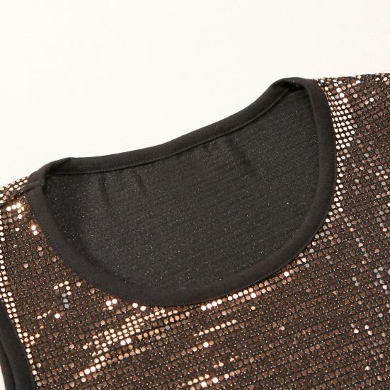 Летний мужской жилет, блестящий металлический жилет без рукавов с круглым вырезом, приталенный, эластичный, средней длины, пуловер на бретелях для выступлений в клубе, шоу на сцене