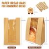 LMETJMA Large Bread Bags for Homemade Bread Sourdough Paper Bread Bags with Clear Window Bakery Bags for Cookies Cakes JT298