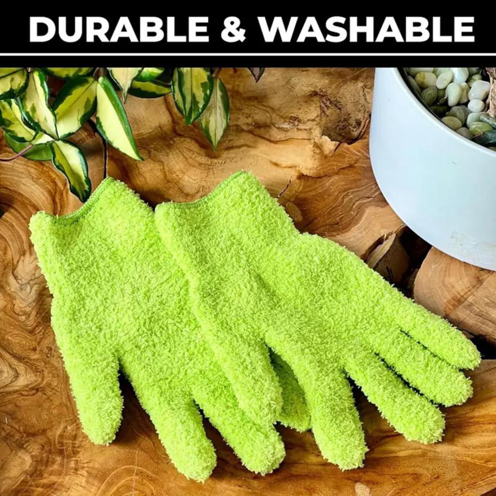 3 Pair Car Wash Microfiber Cleaning Gloves Dusting Coral Velvet Gloves Pure Color Five Finger Chore Absorbent Glove Half Velvet