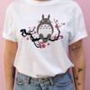 Summer 100% Cotton T-shirt Studio Ghibli Totoro Harajuku Style Kawaii Totoro Ghibli Loose Casual T-shirt Women