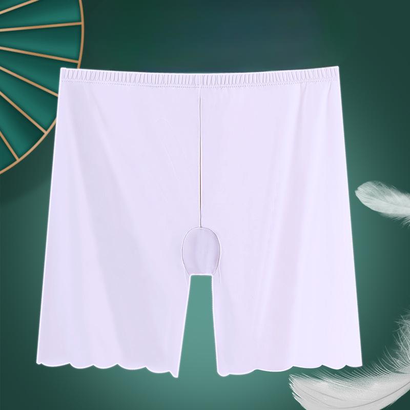 Большие размеры женские новые тонкие защитные брюки Ice Silk Base нескользящие боксеры-трусы