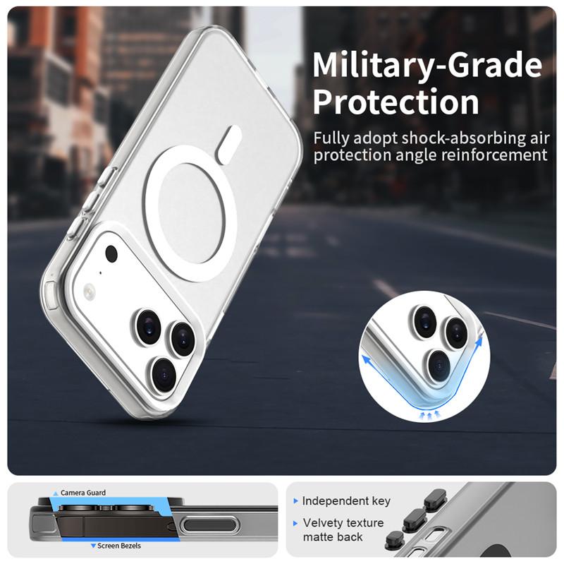 Magnetic For iPhone 17 Pro Max Case Magsafe Wireless Charging Cover iPhone 17 Air iPhone 17 Pro Max Matte PC Protective Cases