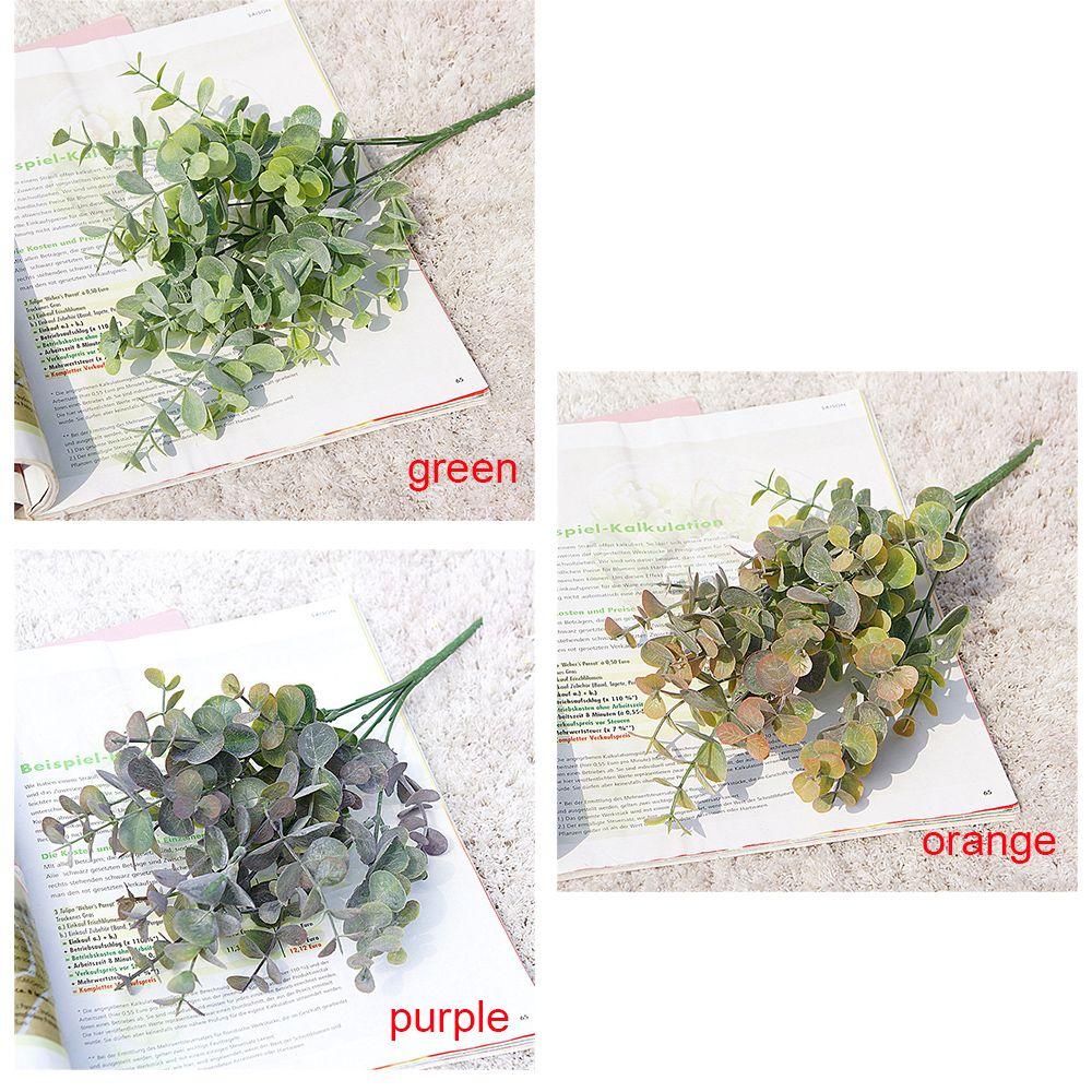 Декор для дома Букет Шелковый цветок Искусственные растения Зеленый лист денежного дерева Искусственный эвкалипт